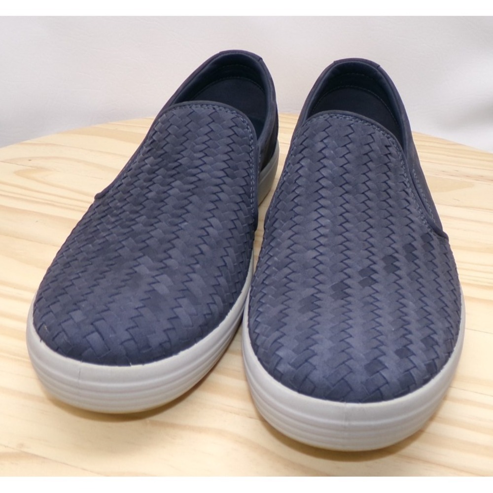 ECCO‎ Soft 7 Woven Slip On Loafer Mens Blue Size 42 US 8 - 8.5 Nubuck Leather